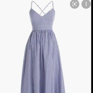 J Crew Gingham Maxi dress